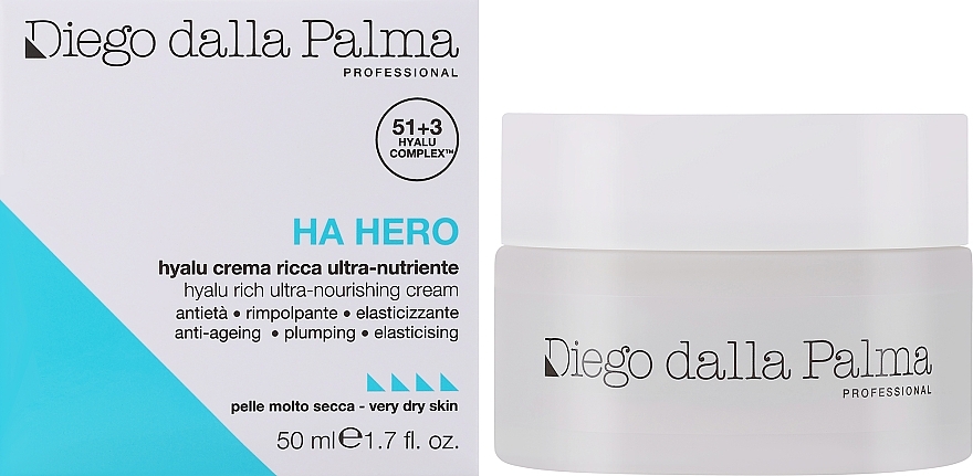 Ультрапитательный крем для лица - Diego Dalla Palma Professional HA Hero Hualo Rich Ultra-Nourishing Cream — фото N2