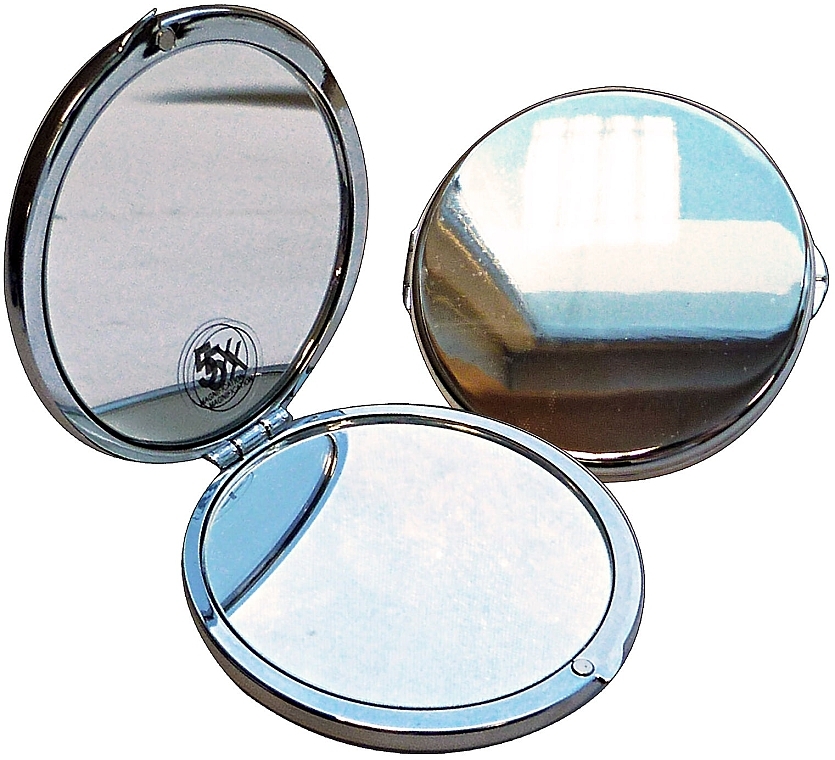 Дзеркало косметичне кругле, срібне, 6 см - Acca Kappa Mirror Silver X5 — фото N1