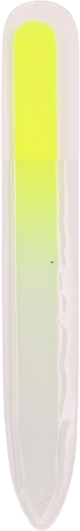 Скляна пилочка для нігтів з неоновим принтом, жовта - Tools For Beauty Nail File Neon Color Glass — фото N1