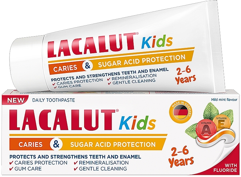 Зубная паста для детей "Антикариес & Защита от сахарной кислоты" - Lacalut Kids — фото N3