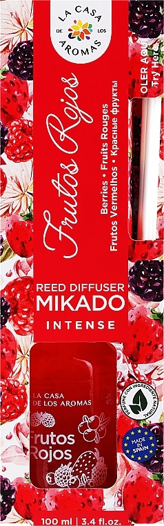 Аромадифузор "Червоні фрукти" - La Casa de Los Aromas Mikado Intense Reed Diffuser — фото N1