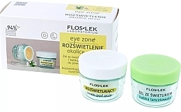 Парфумерія, косметика Набір - Floslek Eye Zone Brightening Around The Eyes (eye/gel/10g + eye/cr/15ml)