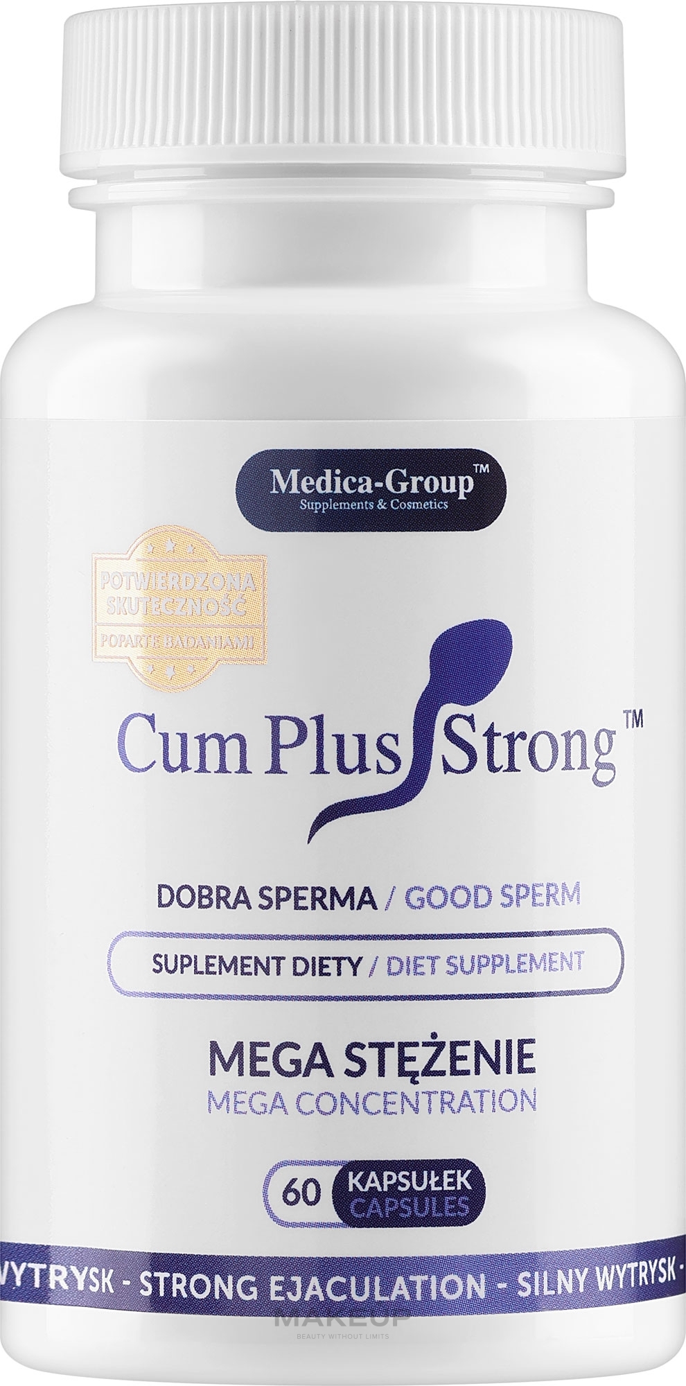 Диетическая добавка, улучшающая качество спермы - Medica-Group Cum Plus Strong Diet Supplement — фото 60шт