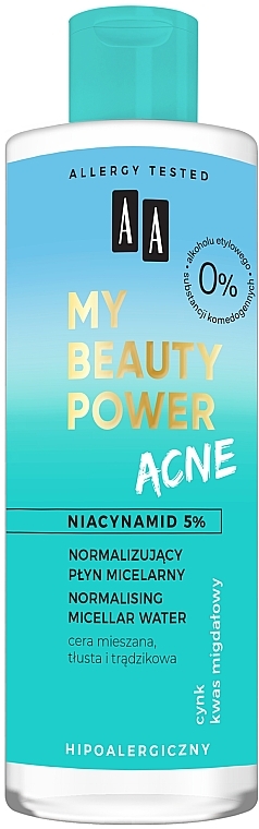 Міцелярний лосьйон для обличчя - AA My Beauty Power Acne Normalising Micellar Lotion — фото N1