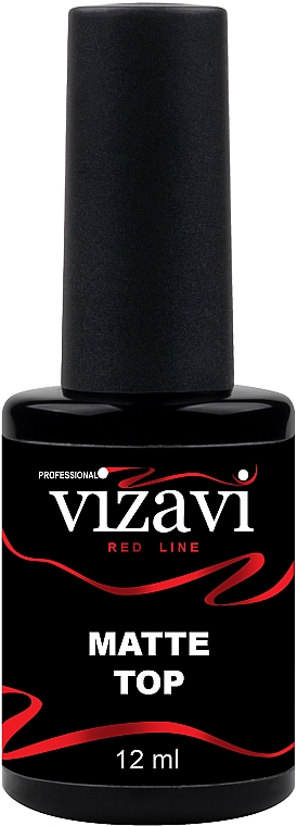 Финишное матовое покрытие без липкого слоя - Vizavi Professional Red Line Matte Top — фото N2