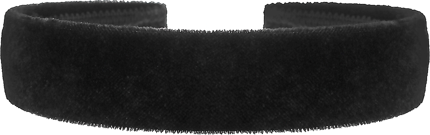 Обруч для волос тканевый FA-5698, велюровый черный - Donegal — фото N1