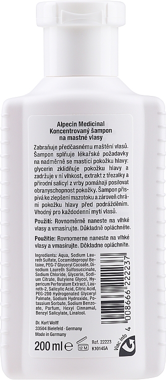 Шампунь для жирных волос - Alpecin Medicinal Oily Hair Shampoo Concentrate — фото N2