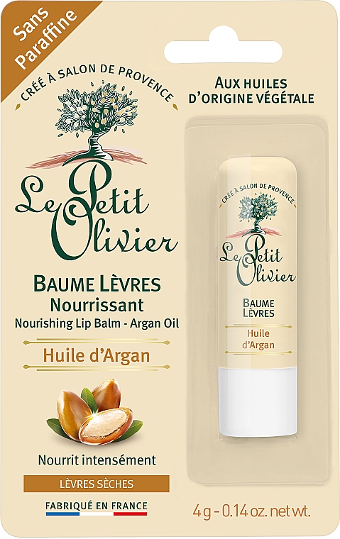 Антивіковий бальзам для губ з аргановою олією - Le Petit Olivier Face Care with Argan Oil Anti-Age Balm