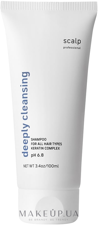 Очищающий шампунь с кератином и протеинами - Scalp Moisturizing Shampoo For All Hair Types Keratin Complex — фото 100ml