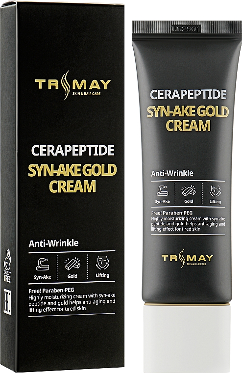 Омолаживающий крем для лица - Trimay Cerapeptide Syn-Ake Gold Cream 