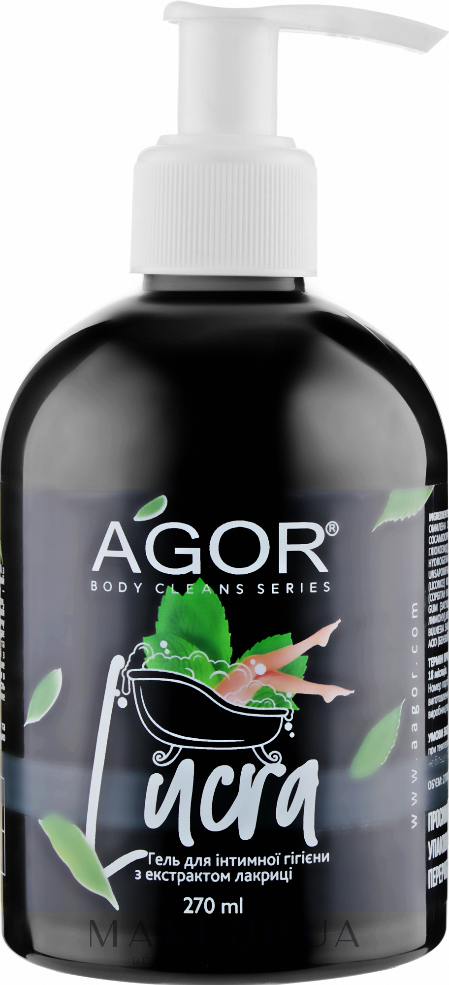 Гель для интимной гигиены с лакрицей - Agor Body Cleans Series Lucra Gel — фото 270ml