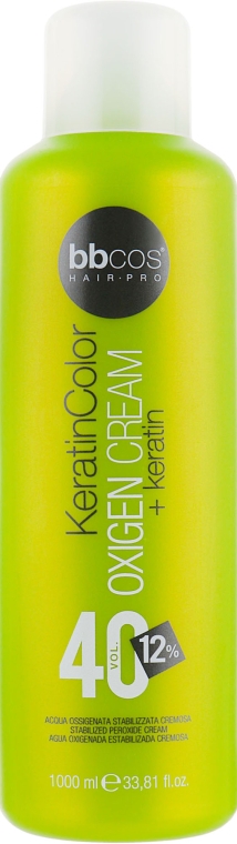 Окислитель кремообразный 12 % - BBcos Keratin Color Oxigen Cream 40 Vol — фото N3