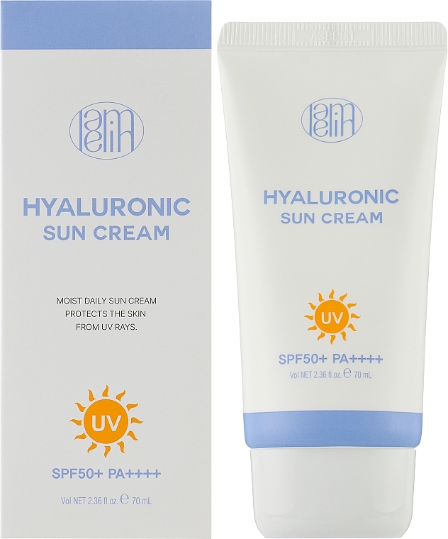 Увлажняющий солнцезащитный крем с гиалуроновой кислотой - Lamelin Hyalulonic Sun Cream SPF50+ PA++++ — фото N2