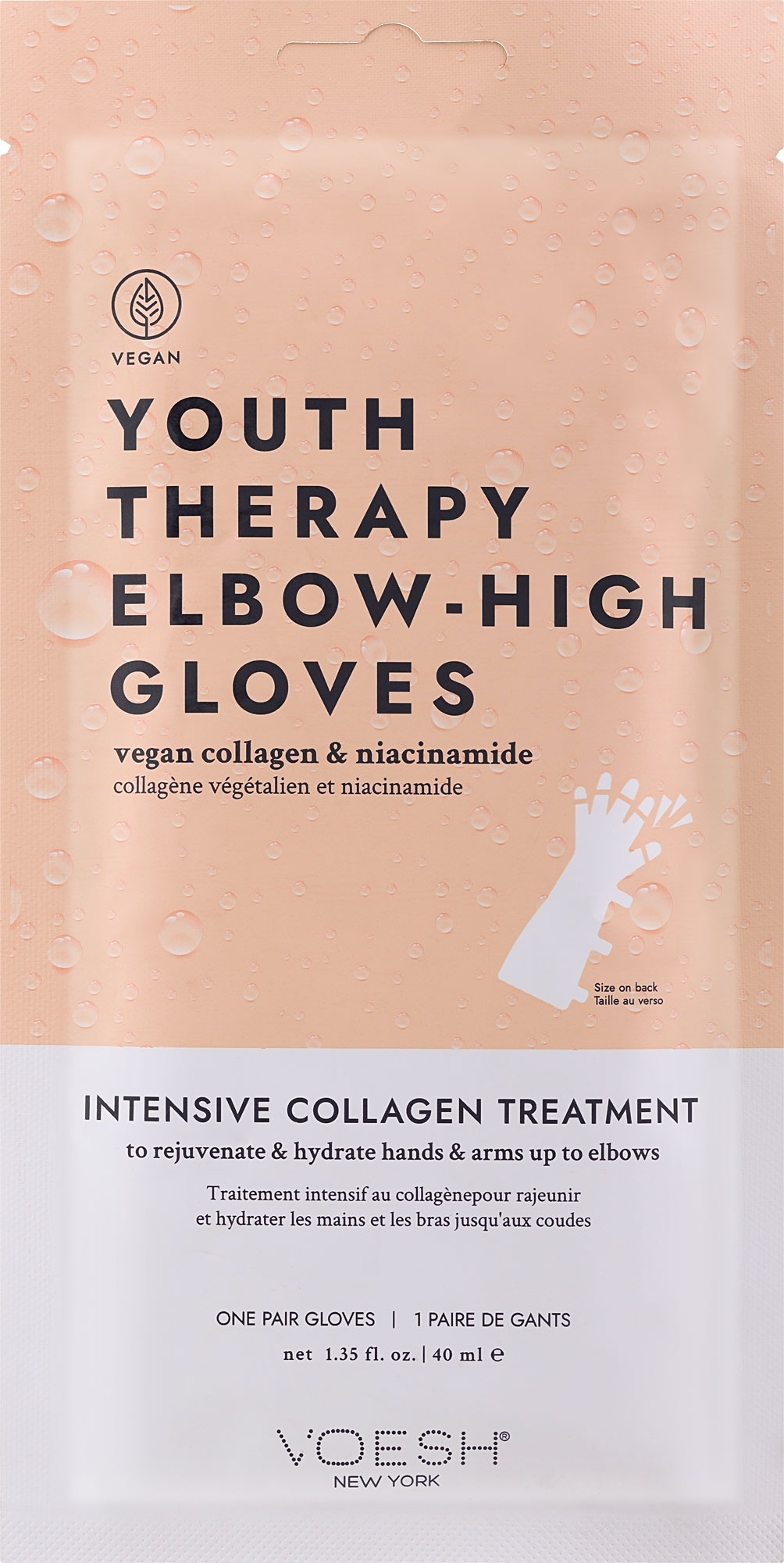 Рукавички для догляду за руками, високі - Voesh Youth Therapy Elbow High Gloves — фото 40ml