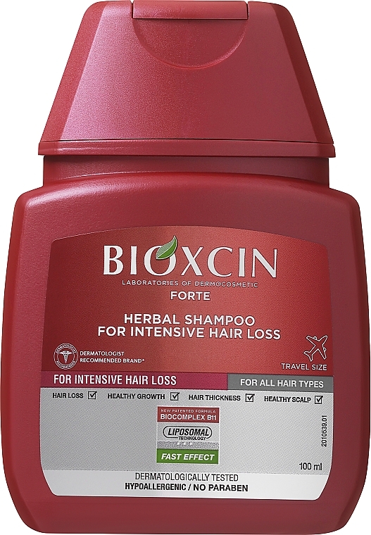 УЦЕНКА Растительный шампунь против интенсивного выпадения волос - Biota Bioxsine DermaGen Forte Herbal Shampoo For Intensive Hair Loss * — фото N1