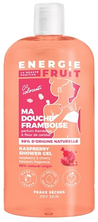 Гель для душу "Малина та вишневий цвіт" - Energie Fruit Raspberry Shower Gel — фото N1