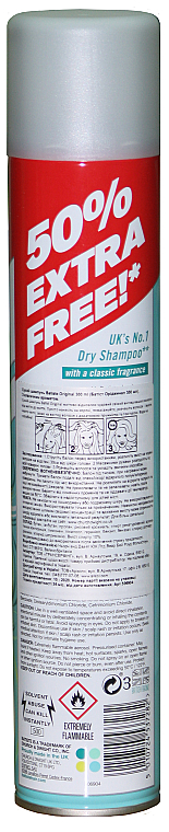 Сухой шампунь - Batiste Dry Shampoo Clean and Classic Original  — фото N8