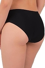 Женские бесшовные трусики "Figi Maxi Bikini" с завышенной талией и лазерной обработкой, черные - Moraj — фото N1