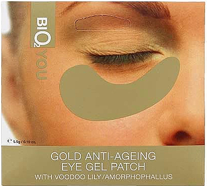 Восстанавливающая гелевая маска для кожи вокруг глаз с золотом и древесной лилией - Bio2You Anti-Ageing Eye Gel Patch  — фото N1