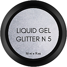 Жидкий полигель для ногтей, 30 мл - One Pro Line Liquid Gel Glitter  — фото N2