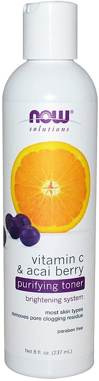 Очищающий тоник с витамином С - Now Foods Vitamin C & Acai Berry Purifying Toner