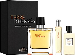 Духи, Парфюмерия, косметика Hermes Terre d'Hermes Parfum - Набор (edp/75ml + edp/15ml + sh/g/40ml)