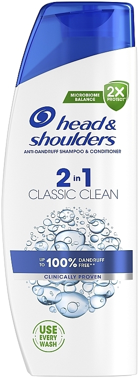 Шампунь и базьзам-ополаскиватель против перхоти 2в1 "Основной уход" - Head & Shoulders Classic Clean