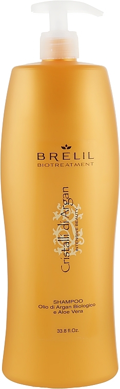 УЦЕНКА Шампунь увлажняющий с маслом Арганы и Алоэ - Brelil Bio Traitement Cristalli d'Argan Shampoo Intensive Beauty * — фото N3