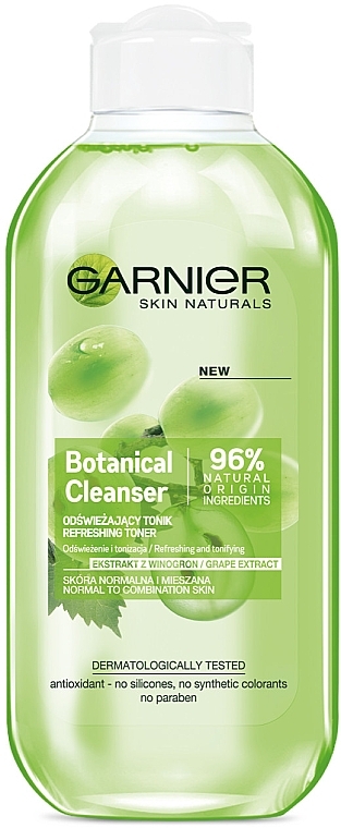 Освіжаючий тонік з екстрактом винограду для нормальної і змішаної шкіри - Garnier Skin Naturals Основний Догляд — фото N1