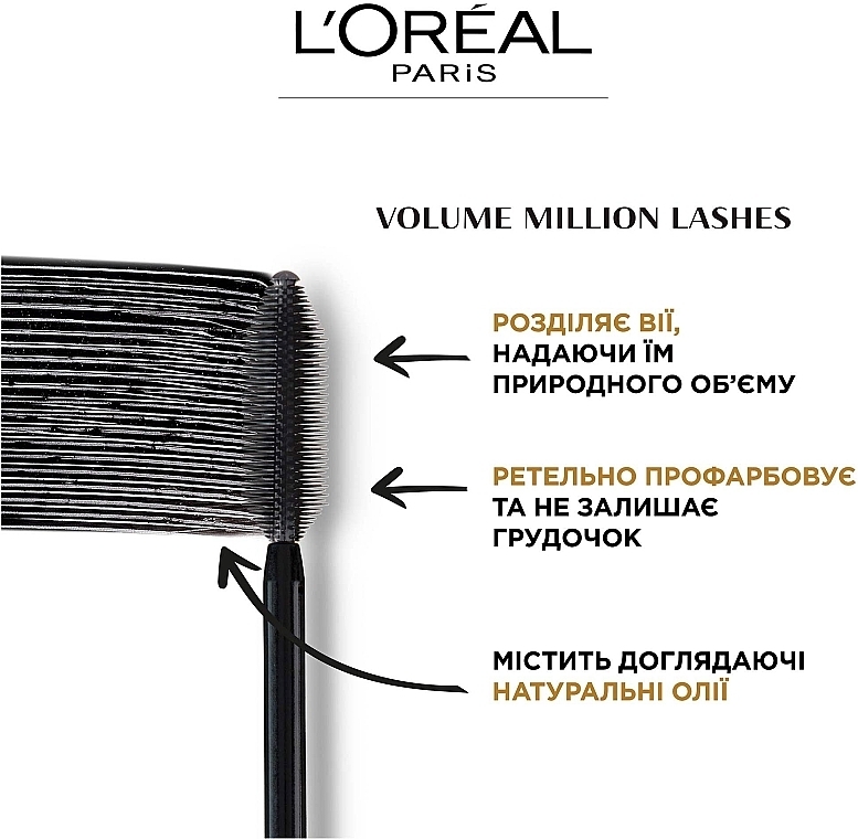 Тушь для ресниц для придания сверхъестественного объёма - L`Oréal Paris Volume Million Lashes Classic — фото N3