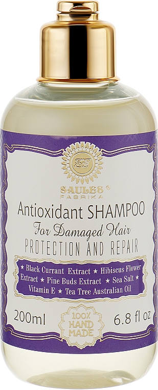 Шампунь для поврежденных волос - Saules Fabrika Antioxidant Shampoo — фото N1