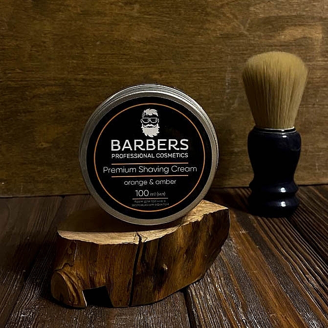 Крем для гоління зі зволожувальним ефектом - Barbers Premium Shaving Cream Orange-Amber — фото N5