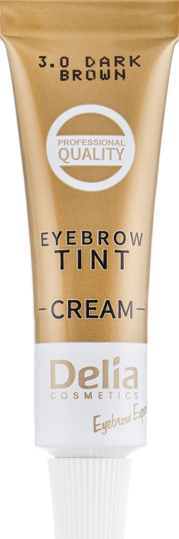 Крем-фарба для брів, темно-коричнева - Delia Eyebrow Tint Cream Cameleo 3.0 Dark Brown — фото N3