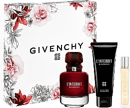 Givenchy L'Interdit Rouge - Набор (edp/80ml + edp/mini/12.5ml + b/milk/75ml) — фото N1