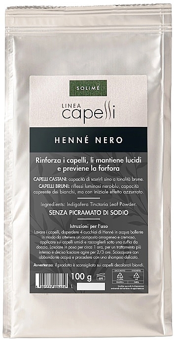 Хна для волос - Solime Capelli Henne Nero — фото N1
