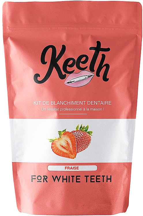 Набір для відбілювання зубів "Полуниця" - Keeth Strawberry Teeth Whitening Kit — фото N3