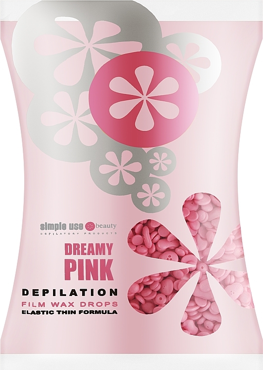 Віск для депіляції плівковий у гранулах "Рожеві мрії" - Simple Use Beauty Depilation Film Wax Drops Dreamy Pink — фото N1
