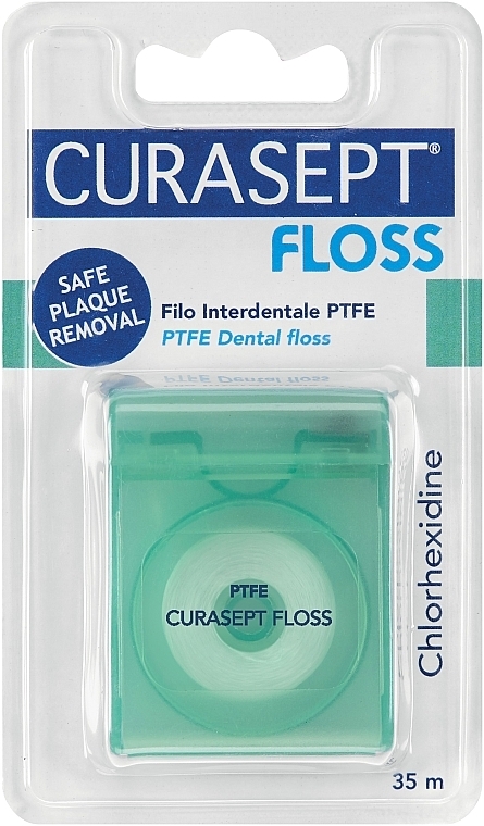 Зубная нить, 35 м - Curaprox Curasept PTFE Floss Chlorhexidine — фото N1