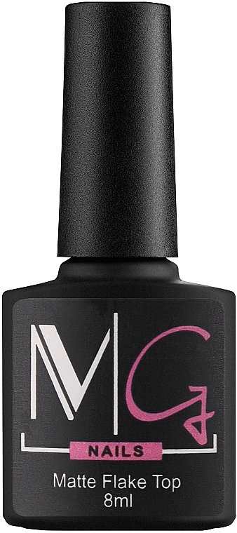 Матове фінішне покриття з пластівцями без липкого шару - MG Nails Flakes Matte Top Coat