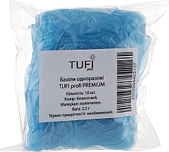 Бахилы одноразовые 2.5 г, голубые, 10 шт. - Tufi Profi Premium — фото N1