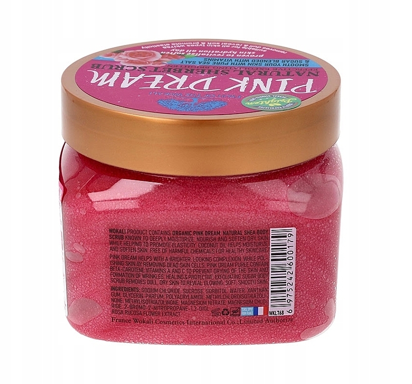 Натуральный скраб-шербет "Розовая мечта" - Wokali Natural Sherbet Scrub Pink Dream — фото N3