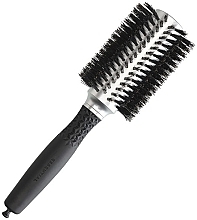 Расческа для волос, 35 мм - Olivia Garden Essential Soft Boar Bristles Silver Brush — фото N1