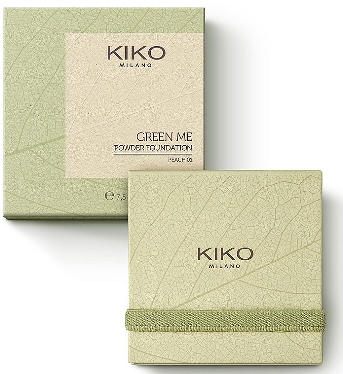 Матирующая пудровая тональная основа - Kiko Milano Green Me Powder Foundation — фото N2