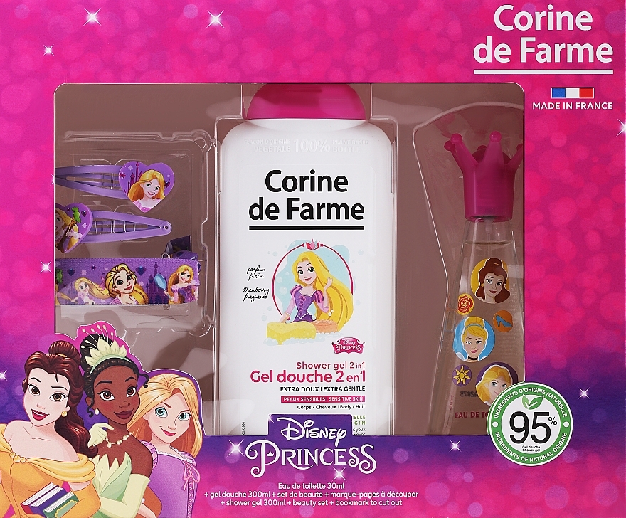 Corine de Farme Princess - Набір (edt/30ml + sh/gel/300ml + accessories)