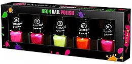 Парфумерія, косметика Набір - Dermacol Neon Nail Polish (nail/lac/5x5ml)