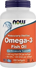 Капсулы "Омега-3" 1000 мг - Now Foods Omega-3 Molecularly Distilled 180 EPA/120 DHA — фото N6
