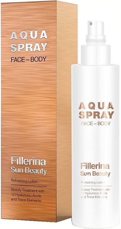 Освіжальний спрей для обличчя й тіла - Fillerina Sun Beauty Aqua Spray Refreshing Lotion — фото N1