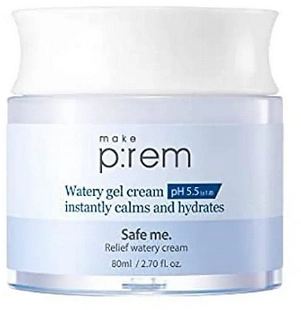 Гель-крем для обличчя - Make P:rem Safe Me. Relief Watery Gel Cream — фото N1