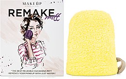 Парфумерія, косметика Рукавичка для зняття макіяжу, жовта "ReMake" - MAKEUP