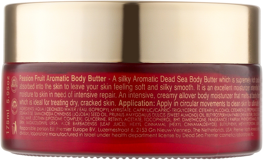 Ароматическое масло для тела "Маракуйя" (стекло) - Premier Dead Sea Passion Fruit Aromatic Body Butter — фото N2